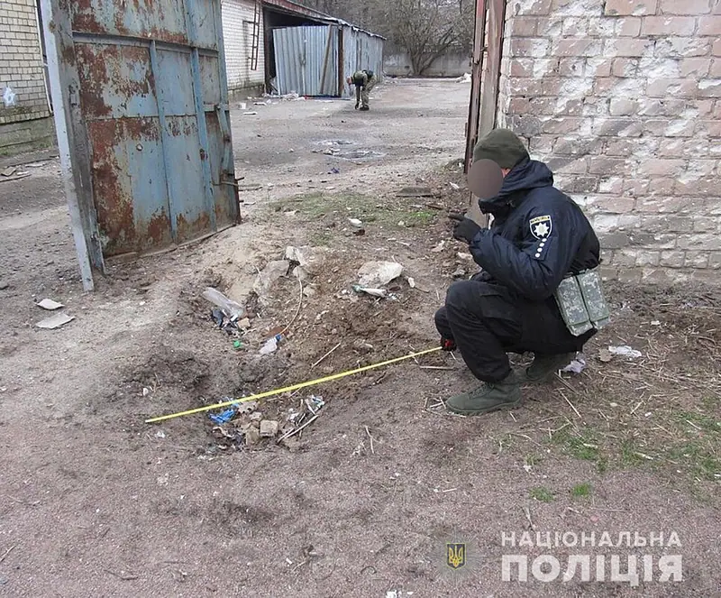 The site of the 16 March 2022 strike on the bread queue on Dotsenka Street in Chernihiv